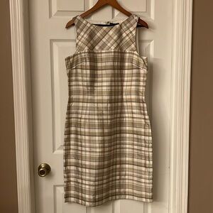 Ann Taylor Plaid Silk Dress